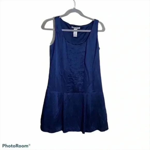 Laundry by design blue sleeveless 100% silk dress 4 - Picture 1 of 5